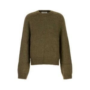 Our Legacy Men Olive Green Wool And Silk Sweater